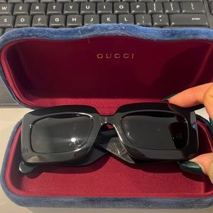 Gucci Matelasse Rectangle Sunglasses purchased from Neiman Marcus
